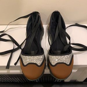 Marni sneaker sporty sandal flats sparkle ankle